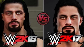 WWE 2K17 vs WWE 2K16 Official Face/Graphics Comparison | (PS4/XB1/PC) 60FPS HD!