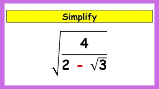 🔴Nice Radical Problem | Math Olympiad Problem | Can You Simplify This❓
