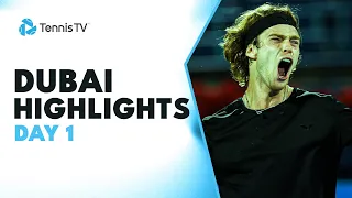 Rublev Locks Horns With Krajinovic, Zverev Faces Lehecka | Dubai 2023 Highlights Day 1