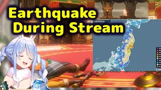 Usada Pekora - Earthquake While Streaming and Immediately Checks Viewer's Safety【ENG Sub/Hololive】