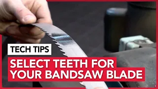 Sawblade.com Tech Tip on tooth selection for bandsaw blades.