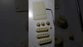 How to age white plastic guitar parts. Easy