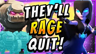 NO SKILL NEEDED! MAKE PRO PLAYERS RAGE in CLASH ROYALE!