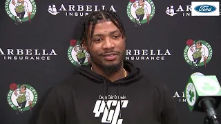 FULL PRESS CONFERENCE: Marcus Smart goes deep on the NBA's Defensive Player of the year Award