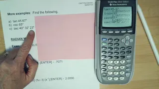 Evaluate Trig Functions with a TI-84 Calculator