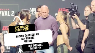 UFC FIGHT NIGHT 237 | YAZMIN JAUREGUI VS SAM HUGHES | FACEOFF | UFC MÉXICO