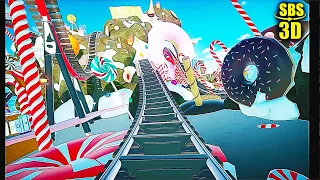 CANDY MOUNTAIN | Roller Coasters | VR Vídeo 3D SBS [Google Cardboard • VR Box]