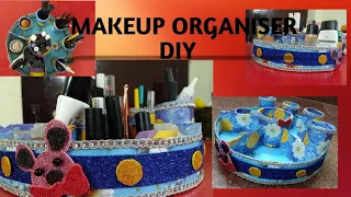 #makeuporganiser DIY Makeup Organiser!!! Multi Purpose Room Organiser"Waste material craft"