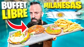 ABUSANDO DEL BUFFET DE MILANESAS ARGENTINAS ¿Me obligan a comer las patatas?