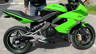 Осмотр мотоцикла Kawasaki Ninja ER400R с пробегом 5727км