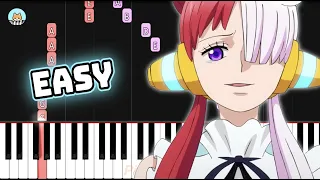 [full] One Piece Film Red - "New Genesis (新時代)" / Ado - EASY Piano Tutorial & Sheet Music