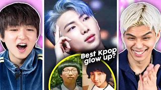 Koreans react to KPOP best glow ups on Tiktok! | PEACH