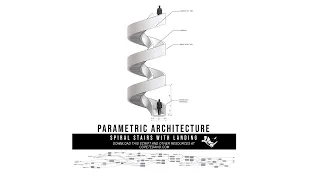 How to make Spiral Stairs with Landing using Grasshopper for Rhino Parametric Architecture tutorials