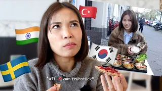 ich teste ausländische Frühstücke 🇰🇷🇹🇷🇮🇳 (so verrückt)