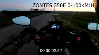 Zontes 350E 0 to 100Kmh - ACCELERATION