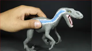 Como hacer un VELOCIRAPTOR (BLUE) de Plastilina paso a paso - Mi mundo de Plastilina