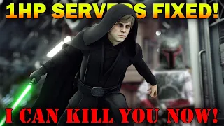 1HP HACK FIXED! OFFICIAL SERVERS ARE BACK! Testing out Star Wars Battlefront 2 UPDATE w/Mods Live!