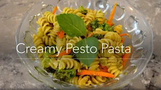 Creamy Pesto Pasta | Basil Pesto Pasta | Rotini Pasta with Pesto Sauce