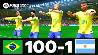 FIFA 23 - MESSI, RONALDO, MBAPPE, NEYMAR, ALL STARS | BRAZIL 100 - 1 ARGENTINA