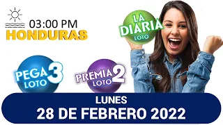 Sorteo 03 PM Loto Honduras, La Diaria, Pega 3, Premia 2, LUNES 28 de febrero 2022 |✅🥇🔥💰