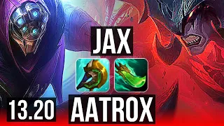 JAX vs AATROX (TOP) | 8/0/2, Legendary, 300+ games | KR Grandmaster | 13.20