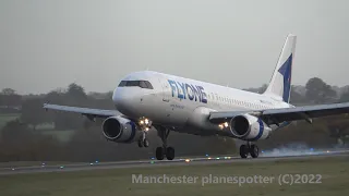 (4K) Flyone Airbus A320-232 ER-00005 On Flights 5F617/618 At London Luton Airport On The 26/11/2022