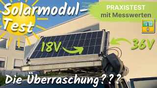 ☀️ Solarmodule im Praxistest ✅ 18V Solarmodul ↔️ 36V Solarmodul