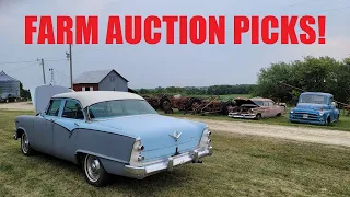 Barn Find Relics! Dodge, Chevrolet & GMC cars + trucks, Case tractors & more Farm Auction Picks!