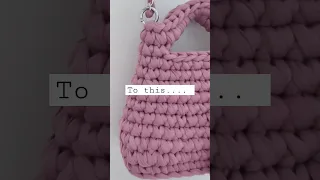 Crochet T-shirts yarn bag