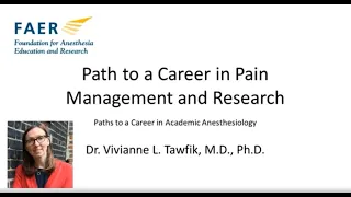 MSARF 2020 Virtual Program - Path to a Career in Pain Management and Research
