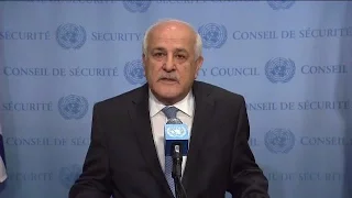 Riyad H. Mansour (Palestine) on the situation in the Middle East - Media Stakeout