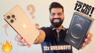 iPhone 12 Pro Max Unboxing & First Look - Max x100!!! 12x GIVEAWAY🔥 | i Phone 12 pro unboxing vedio|