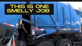 Fabricating a wear plate  inside a garbage truck THIS WAS ONE SMELLY JOB !!!