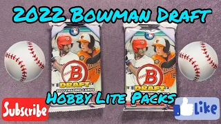 ⚾️ 2022 Bowman Draft Hobby Lite Packs! Two Packs! Ray Wave Parallel