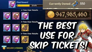 The Best Use For Skip Tickets - 12 Million Gold in 4 Minutes - Seven Deadly Sins: Grand Cross