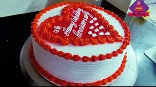 Heart shape Cake | Wedding Anniversary Cake Design | Heart Shape Cake Design