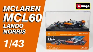McLaren MCL60 #4 Lando Norris 1:43 Bburago Signature│4K UHD
