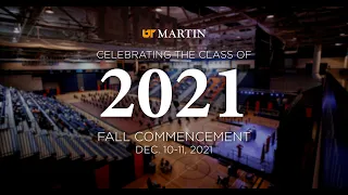 UT Martin Fall 2021 Commencement, Dec. 10 at 6 p.m.
