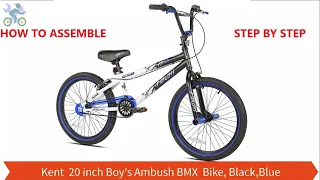 How To Assemble Kent  20 inch Ambush BMX Boy's Bike, Black,Blue