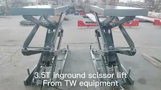 3.5T inground scissor car lift