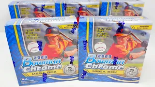 Opening 4 Boxes of 2023 Bowman Chrome MEGA Baseball