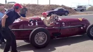 Headed out to the track... With Peter Giddings in his 1935 Alfa Romeo Tipo C!