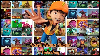 Nama Nama Musuh Boboiboy | Boboiboy Galaxy | Boboiboy All Enemies and Villains BOBOIBOY SORI