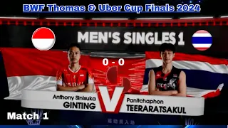 Anthony Sinisuka GINTING (INA) vs Panitchaphon TEERARATSAKUL (THA) | Thomas Cup 2024