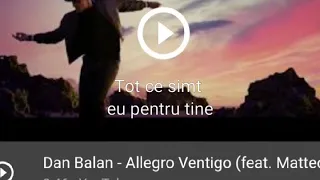 Dan Balan(feat Mateo) Allegro Ventigo traducere