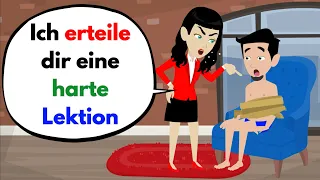 Deutsch lernen | Ich erteile dir eine harte Lektion | Wortschatz und wichtige Verben