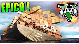 OVNI ESTRELLADO Y BARCO HUNDIDO EPICO !! GTA 5 MODS PC Makiman