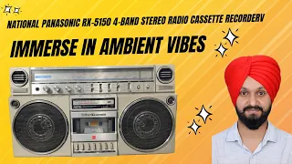 Immerse in Ambient Vibes: National Panasonic RX-5150 4-Band Stereo Radio Cassette Recorder