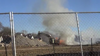 volvo excavator on fire caught on Camera