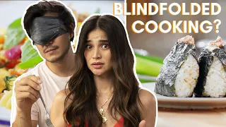 Cooking Viral Tiktok Recipes Blindfolded with Anne Curtis (Feta Pasta and Tuna Onigiri)